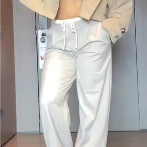 Elegant White Women's Pants